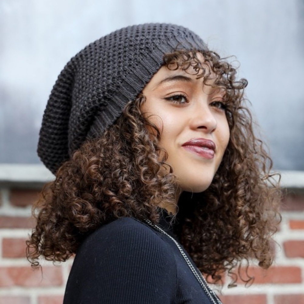 Cozy Waffle Knit slouchy boho Beanie - Picture 10 of 10